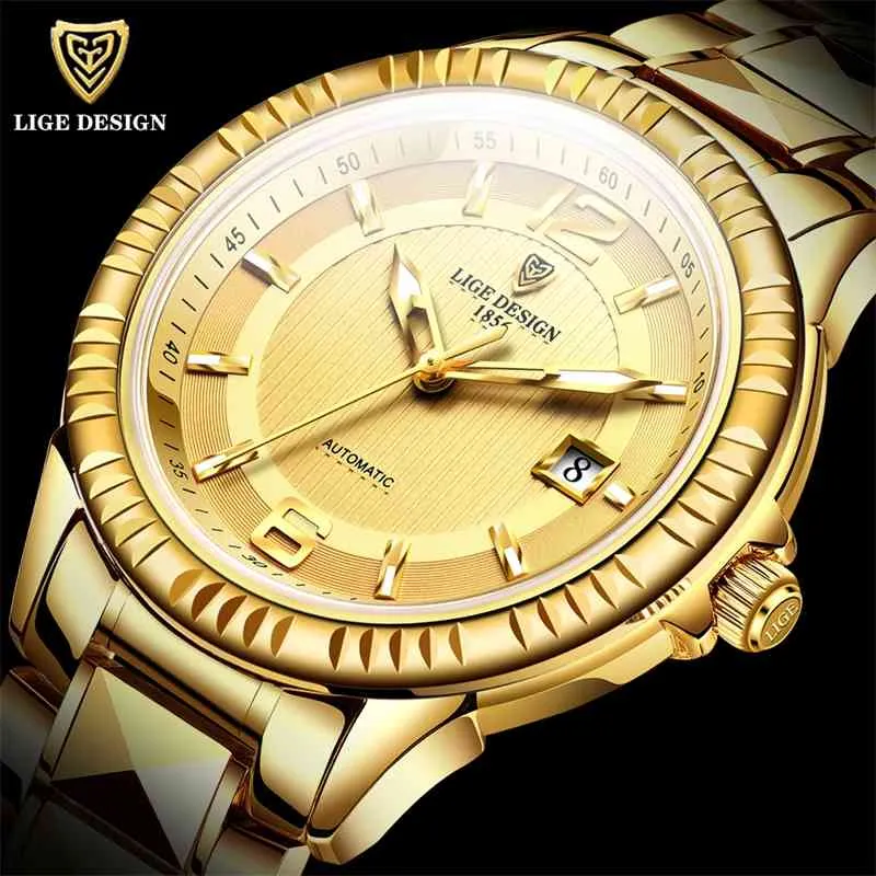 Lige мужские часы механические часы для мужчин автоматические часы мужские роскоши лучшие бренд роскошные наручные часы мужские 210527