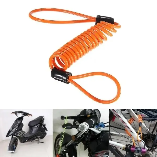 1.5M Disc Lock Security Reminder Cable Motorcycle Scooter Bike Anti