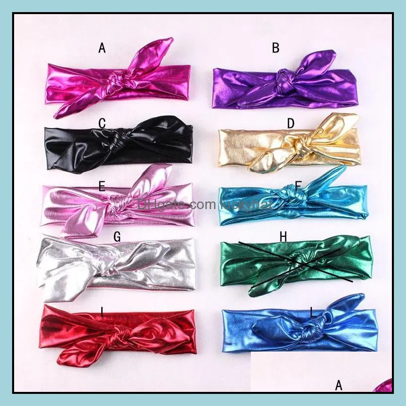 Twinkling Gilding Bow Knot Headband Hair Band Hair Wrap fashion Jewelry for Children Girls Gifts Drop Shipping