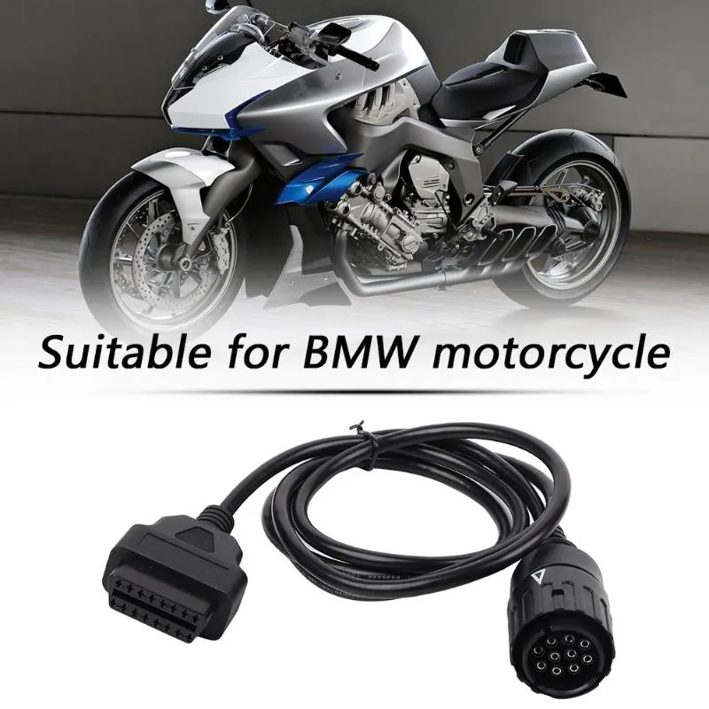 Teşhis Araçları 10 Pin'e OBD 2 16 Adaptör Erkek Kadın Uzatma Kablosu Motosiklet Motosiklet için Kablolar