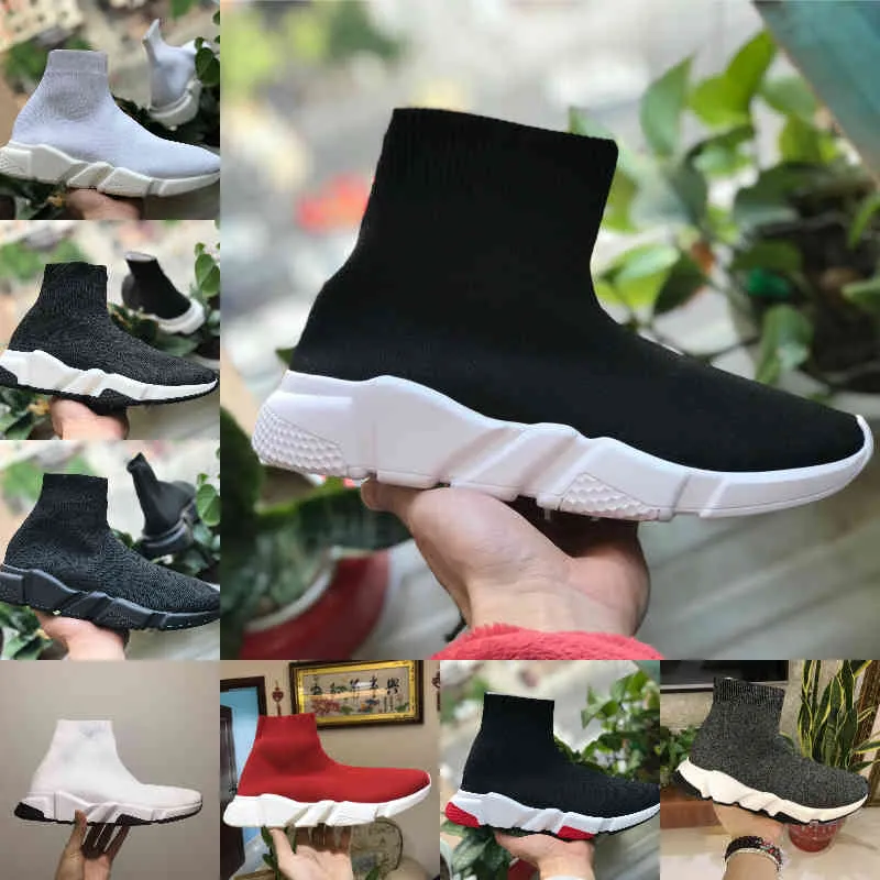 Verkoop 2021 Speed ​​Trainer Zwart Rood Luxe Hoge Casual Sok Schoenen Mannen Vrouwen Goedkope Mode Parijs Designer Sneakers Hoge Kwaliteit EUR36-45 G26