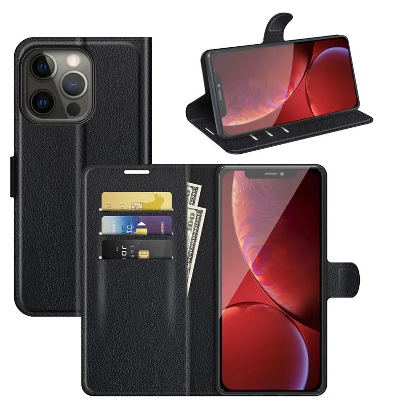 Litchi Pattern Flip Magnetic PU Wallet Stand Fundas para teléfono para Huawei P Smart Nova 7 7se P40 Lite Honor Play 4T Pro 30S 9A 7i 6 Lychee Grain Funda