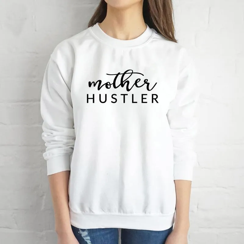 Kvinnors Tröjor Moder Hustler 100% Bomull Sweatshirt Casual Kvinnor Mamacita Mamma Life Pullovers Rolig Moders gåva för cool