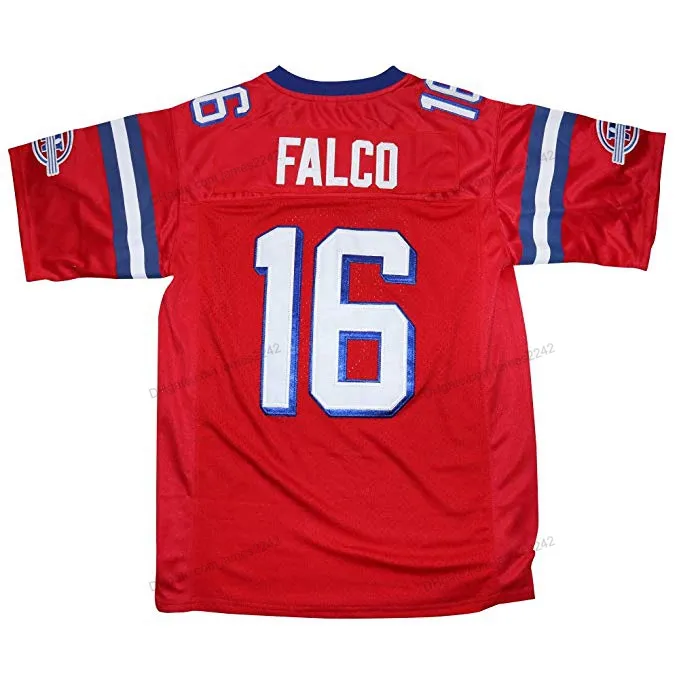 Wysyłka z nas Shane Falco #16 The Replains Movie Football Jersey Men's Szygowane czerwono S-4xl Wysoka jakość