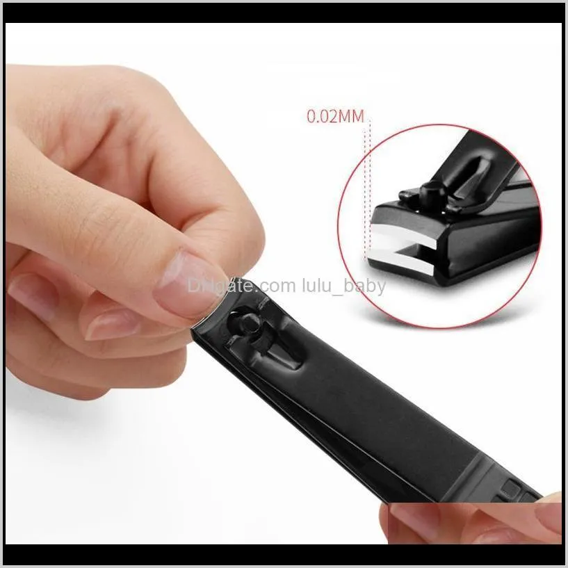 black stainless steel nail clipper 3style nail cutting machine professional nail trimmer high quality toe nails clipper nails tool