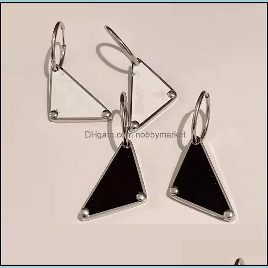 European and American fashion triangle letters Dangle & Chandelier trend net red street big brand dripping earrings female high quality fast