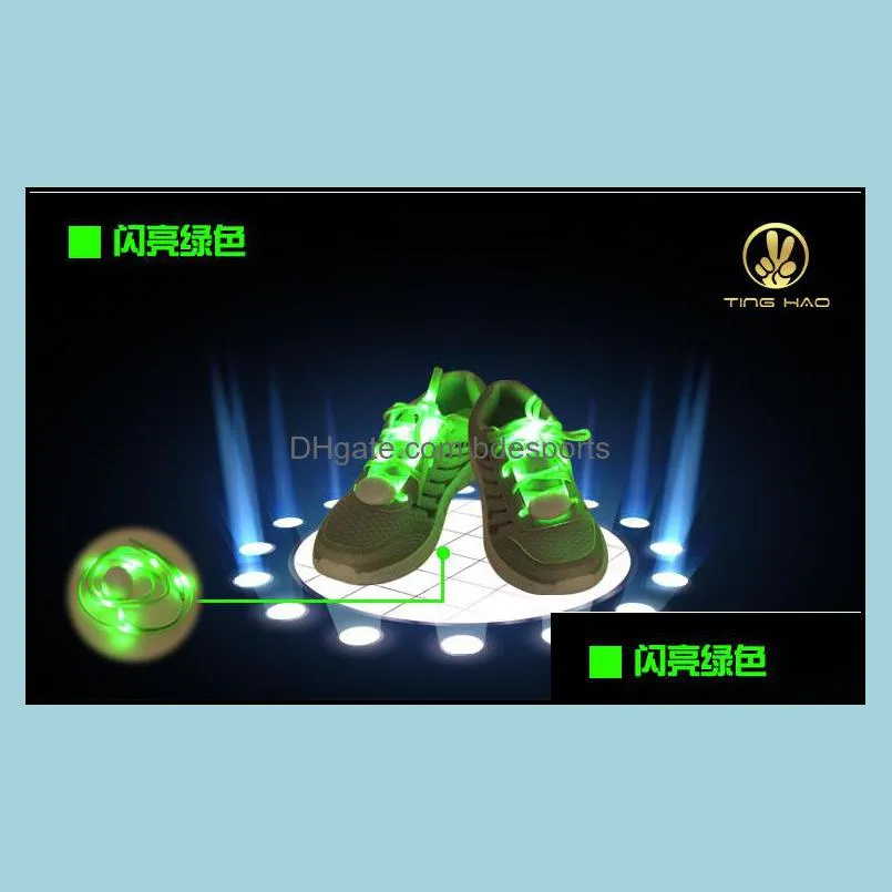 7 Colors LED Shoe Flashing shoelace light up Disco Party Fun Glow Laces Shoes Halloween Christmas gift Free DHL FedEx