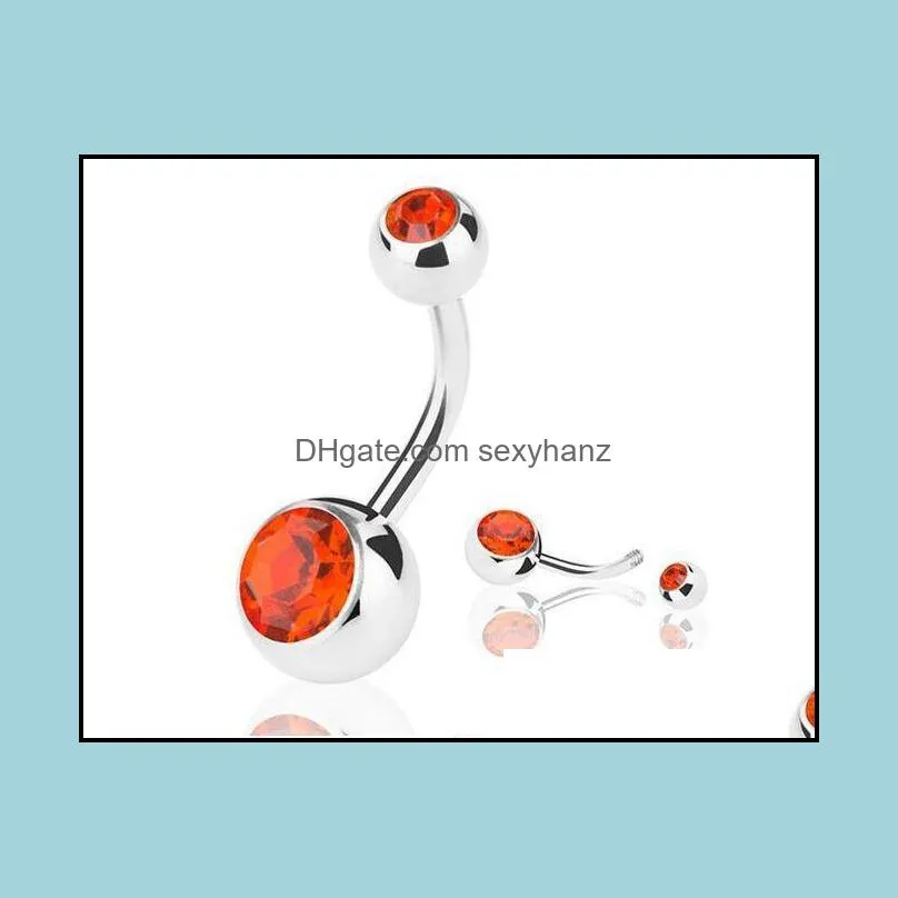 Stainless Steel Crystal Rhinestone Belly Button Belly Button Rings Nearby Fashion Jewelry For