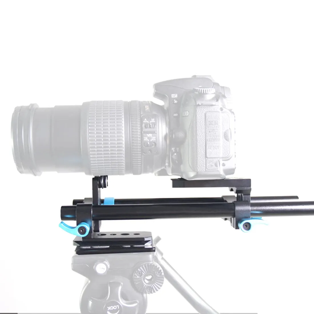 Sistema di supporto per asta di guida da 15 mm Stabilizzatore video Piastra di base del dispositivo di scorrimento della pista Vite da 1/4 "a sgancio rapido per fotocamera Canon Nikon Sony DSLR
