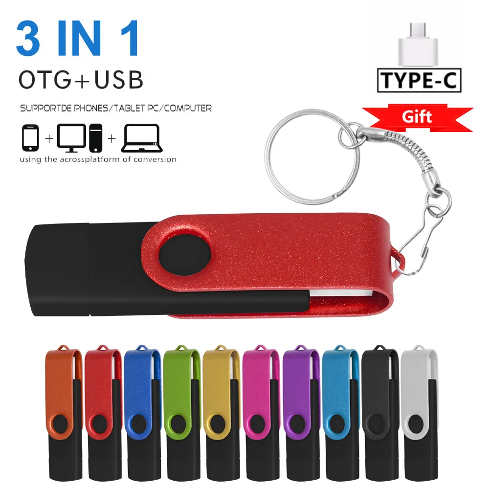 Usb2.0 pendrive OTG USB flash drives for SmartPhone/Tablet/PC 8GB 16GB 32GB 64GB 128GB cle stick High speed pen drive