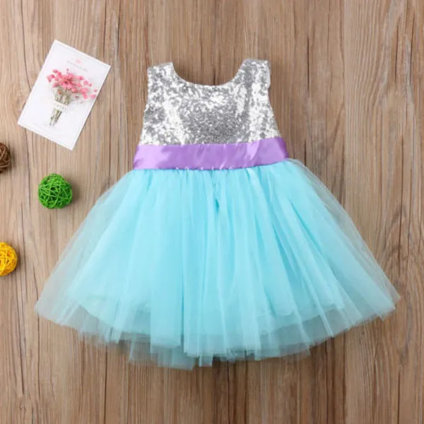 Fancy Flower Girl Dresses Lace Bow Princess Party Bridesmaid Dress Summer Sundress Q0716