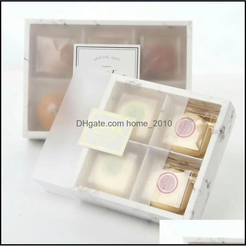 Transparent Frosted Cake Boxes Mooncake Cake Pack Packaging Box Dessert Macarons Boxes Pastry Packaging Boxes