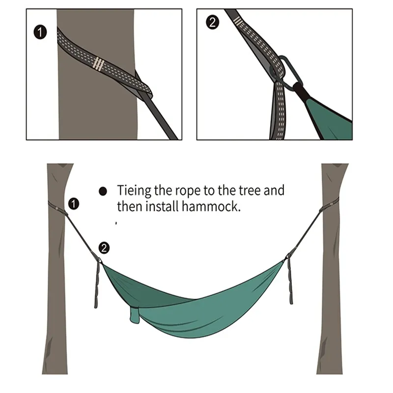 2M Longth Hammock imitation nylon strap 5 rings Bandage For Hammocks Garden Camping Swing Hanging Bed A217283