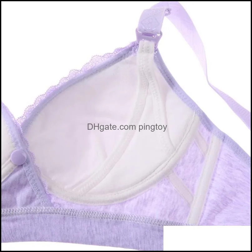 Breast Feeding Maternity Nursing Bra Feeding Cotton Pure Color Prevent Sagging Mother Bras Pregnant Underwear