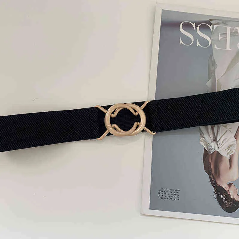 Acquista Cintura Larga Da Donna Alla Moda Cintura Elastica In Pelle Elasticizzata Con Fibbia Ad Ardiglione Cintura Da Donna Femminile Cinturini Con Fascia Nera In Italia A Partire Da 4.65 - Foto 6