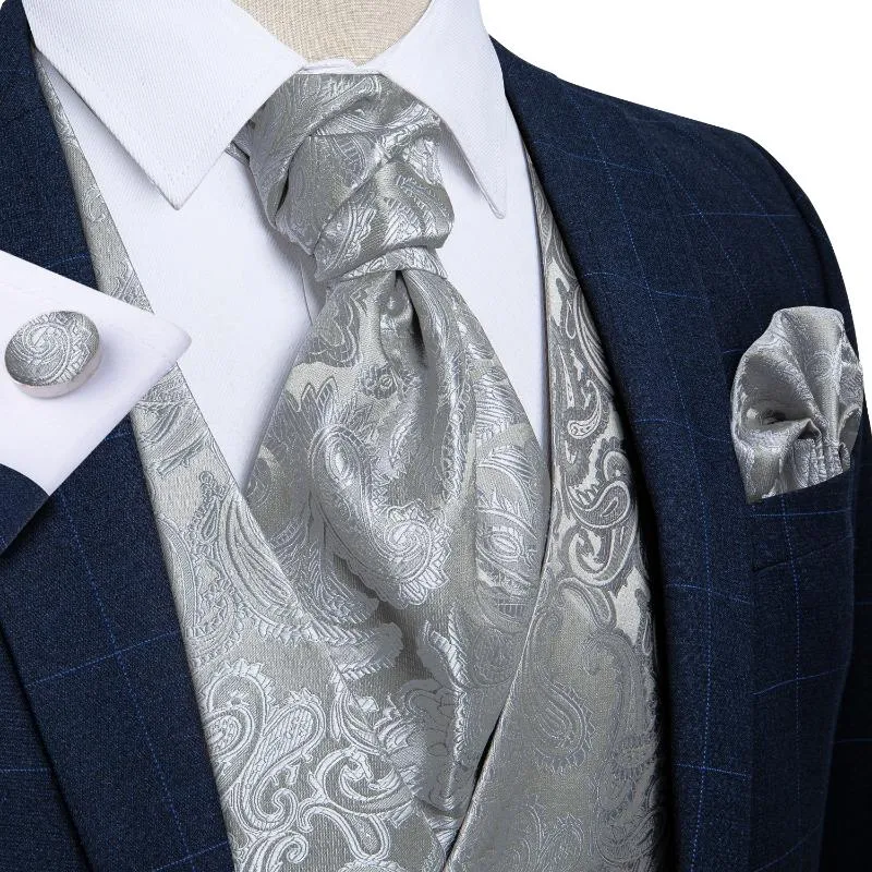 Mens online silver waistcoat