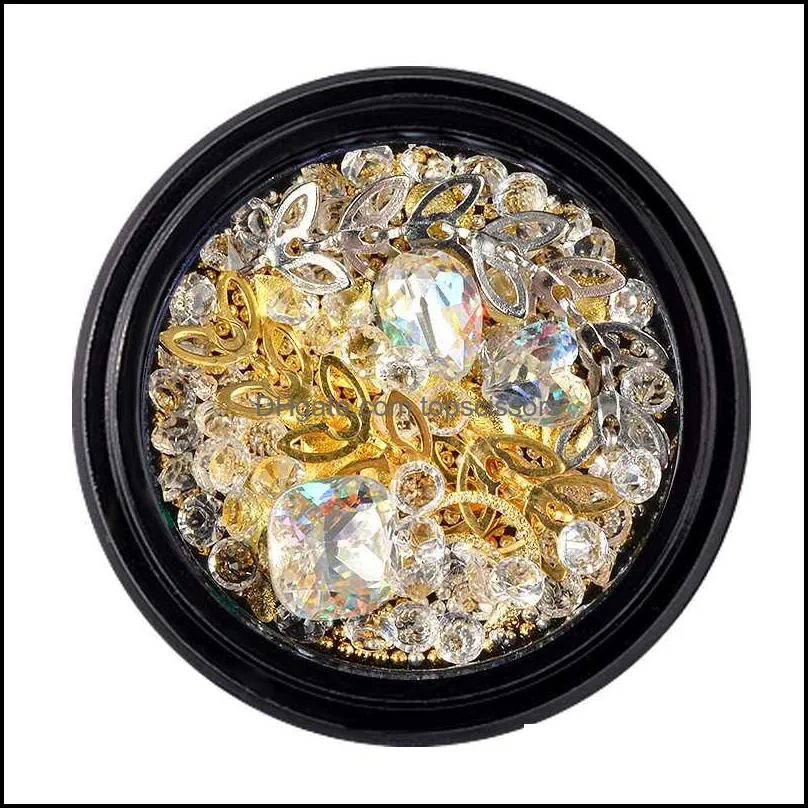 Mixed Caviar Chain Crystal Nail Art Decorations DIY Jewelry Box Beauty 3D Rhinestones Beads Nails Accessoires1