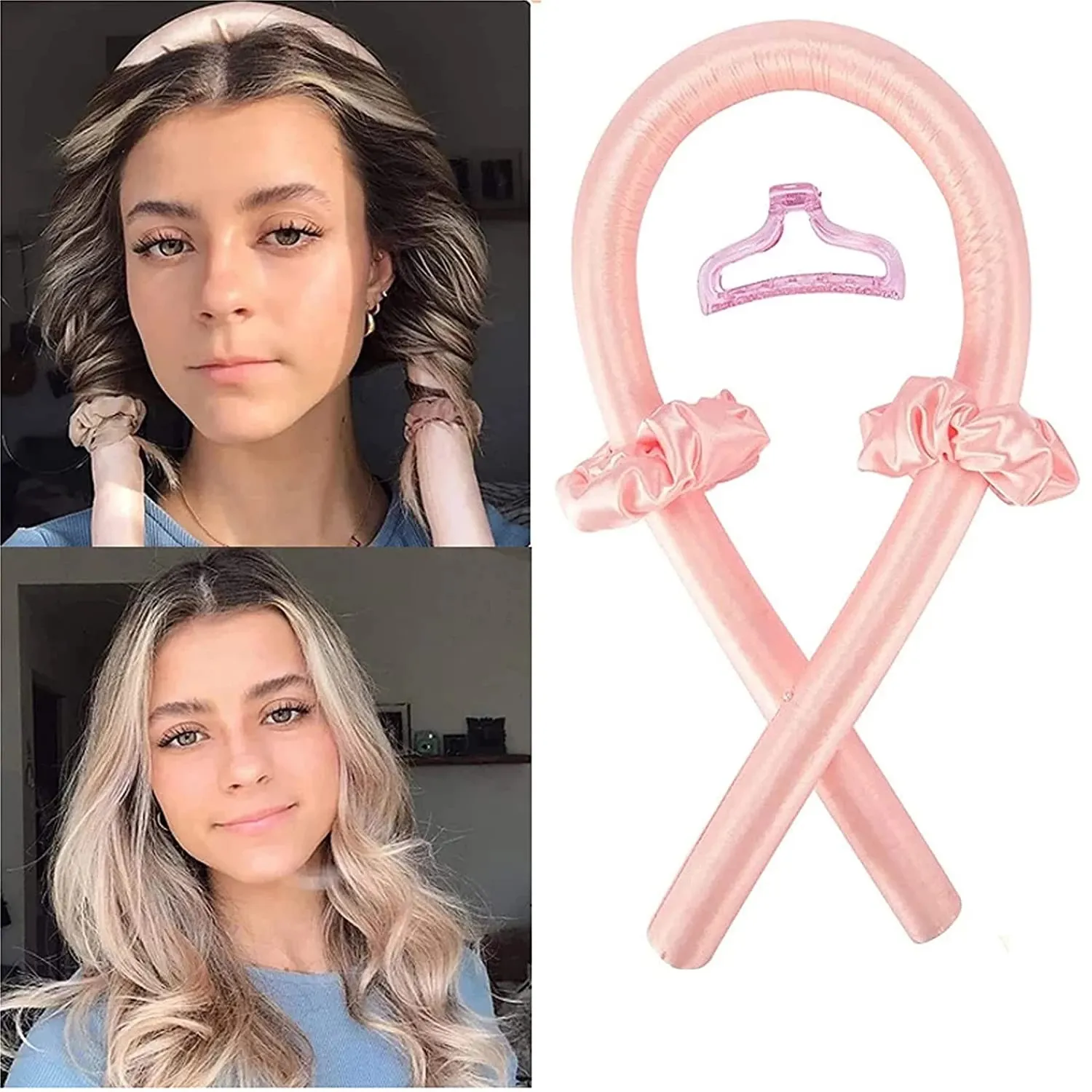 Kadın Spong Saç Dalga Curling Aracı Pençe Seti DIY Sihirli Saç Curlers Rulo Aracı Kadın Saç Aksesuarları Scrunchies