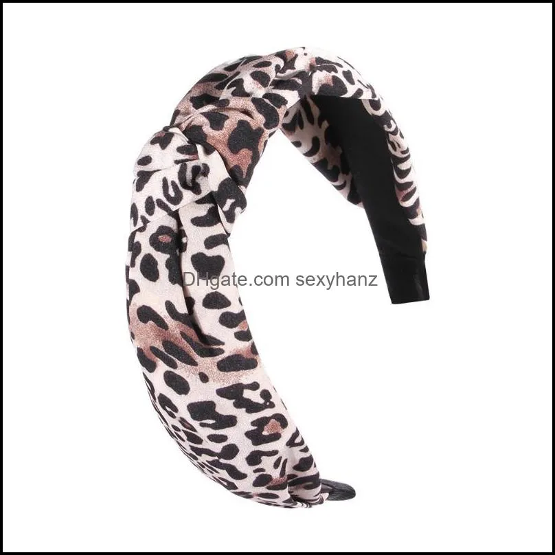 Andere haar sieraden luipaard printband voor vrouwen brede rand knoop hoofdbanden retro stof bloemen ADT haarband hoofdtooi aessories gwe11432 drop