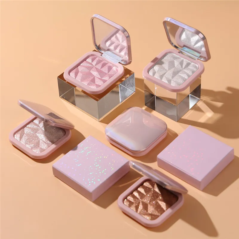 Without Logo Highlighters Powder 8 Colors Face Body Luminizer Shimmer Shine Makeup Highlighter Palette Blusher Contour