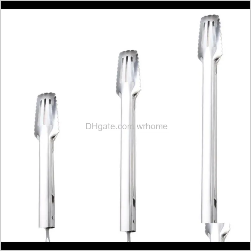 stainless steel tongs kitchen baking tools bread steak barbecue grill tongs, 3pcs bag clips