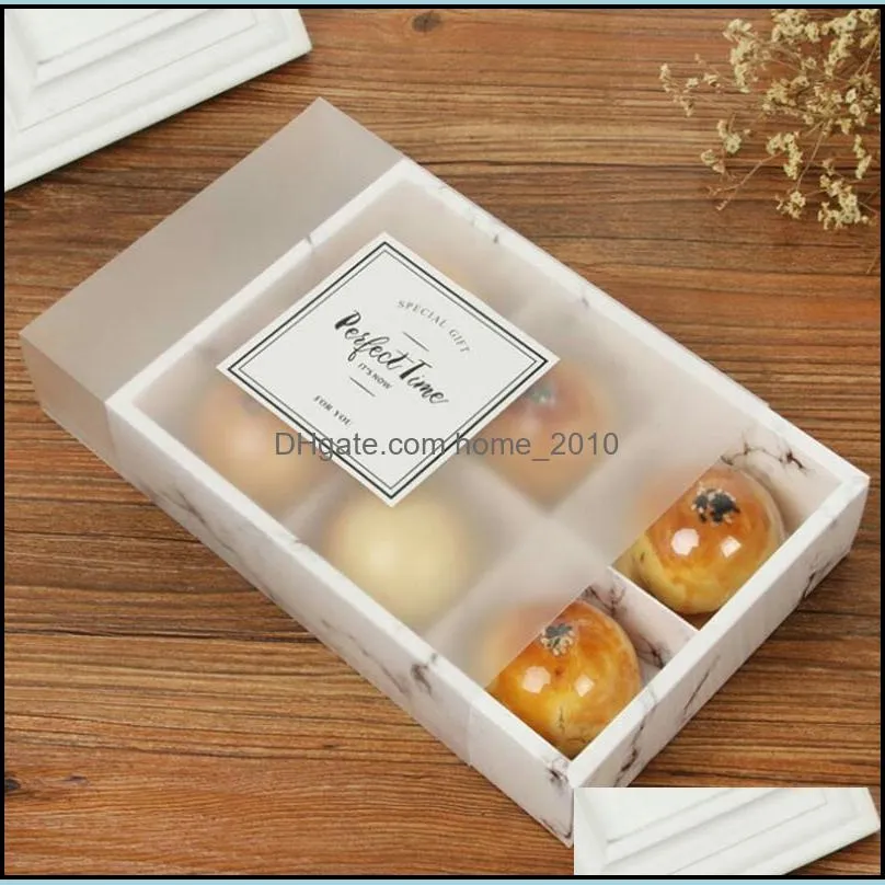 Transparent Frosted Cake Boxes Mooncake Cake Pack Packaging Box Dessert Macarons Boxes Pastry Packaging Boxes