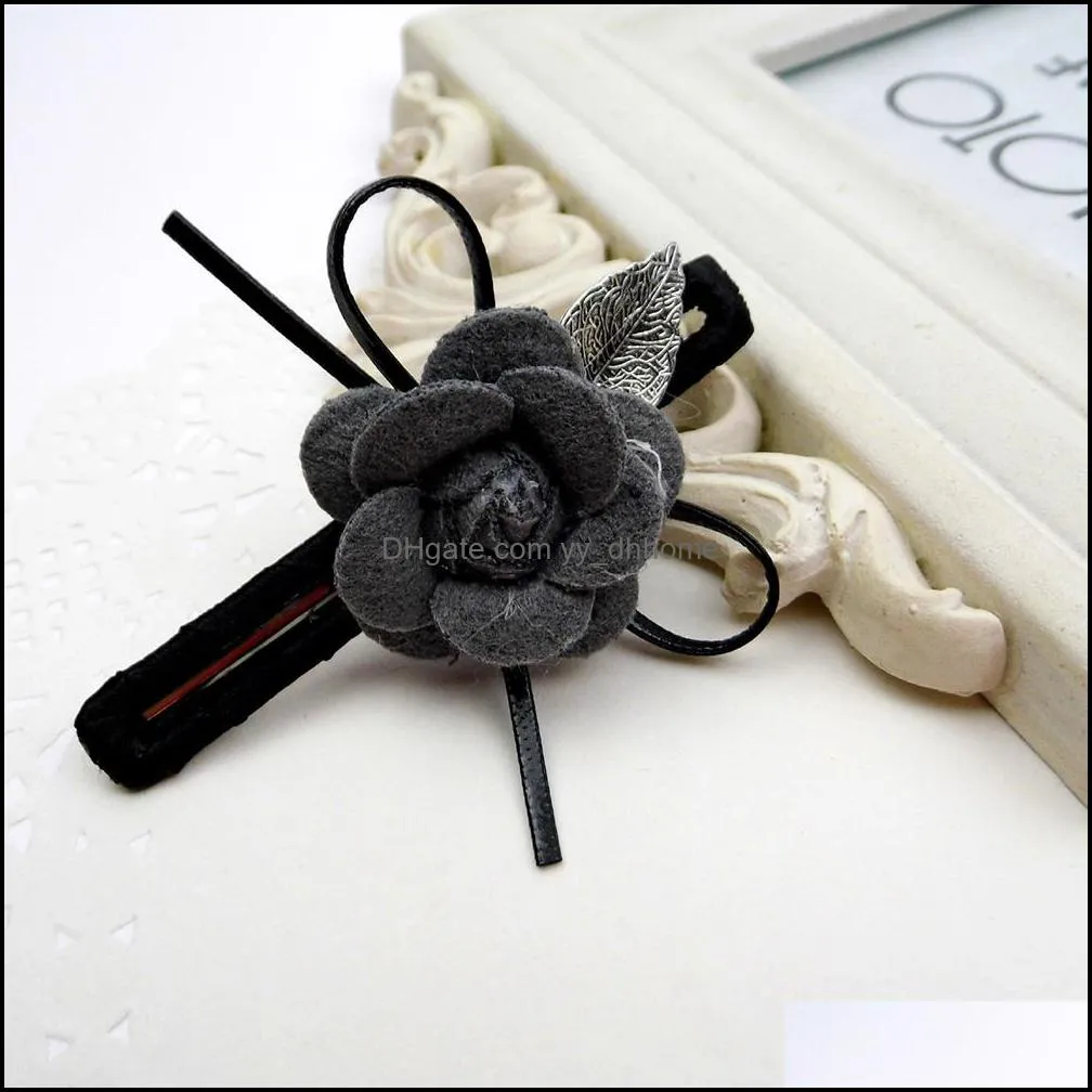 Elegant Korean Handmade Fabric Bow Hairpin Word Folder Barrettes Hair Bows Hair Clips Lady Hair Jewelry