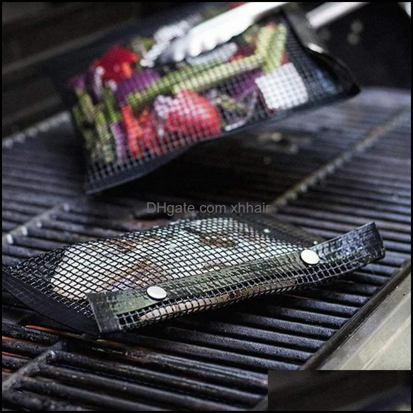 Tools & Accessories 1pcs Non-Stick Mesh BBQ Grilling Bag Outdoor Picnic Tool Reusable And Easy To Clean Bake