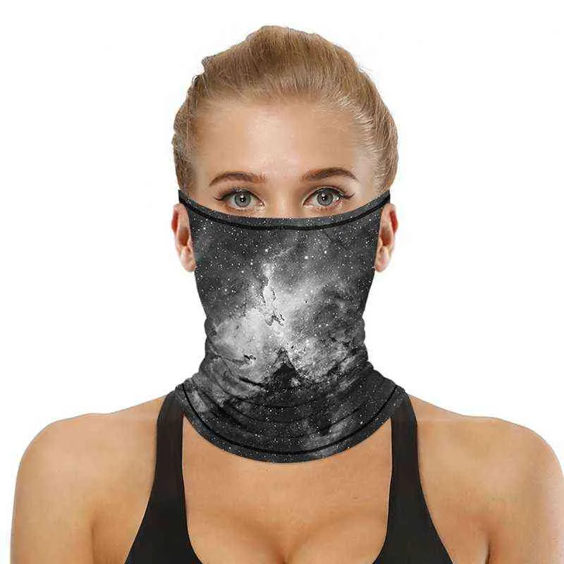 3D Magic Starry Sky Stampa Maschera di guida All'aperto Cycling Multifunzione Polvere di protezione solare Protezione del Sole Tubo Neck Face Mask Moto Bandana Y1229