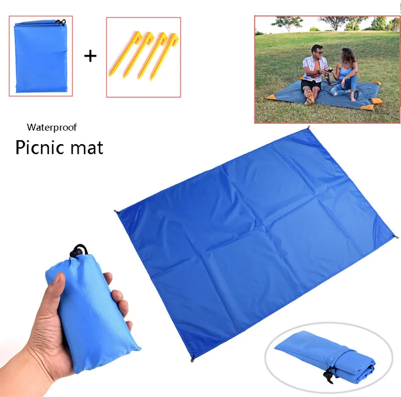 Beach Blanket SandFree Fuktbeständig Camping Mat Vattentät Picnic Pad Outdoor Travel Tillbehör Bärbar Familj Baby Playmat