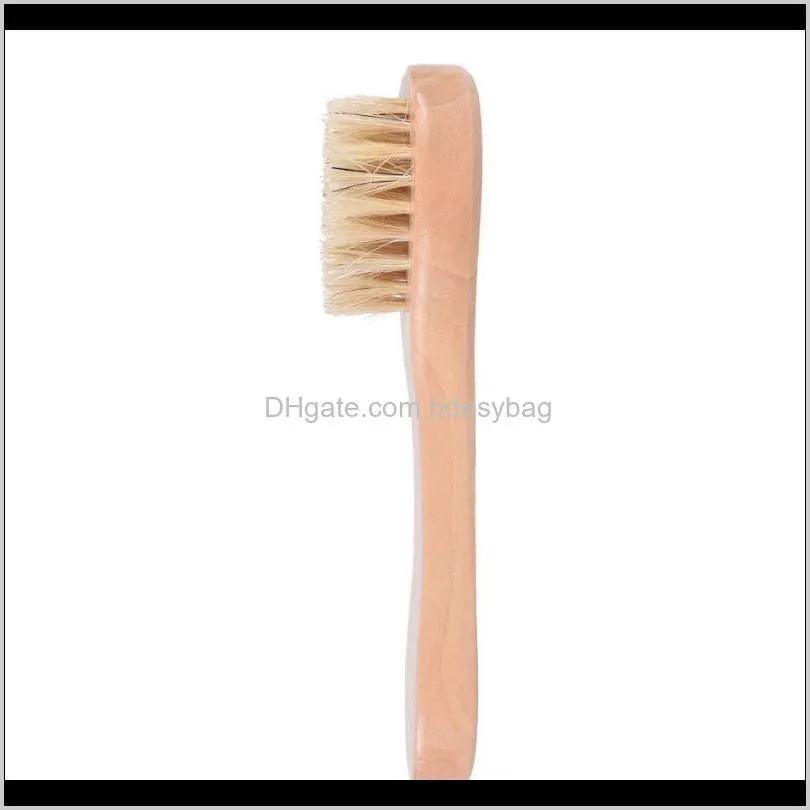 face cleansing brush for facial exfoliation natural bristles cleaning face brushes for dry brushing scrubbing with wooden handle
