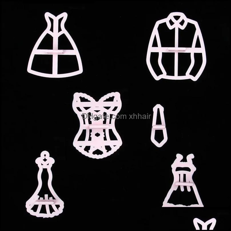 6Pcs/Set Clothes Dress Cookie Cutter Embossed Cake Mold Fondant Cutters Mould Pastry Chocolate Baking Decorating Tools Moulds