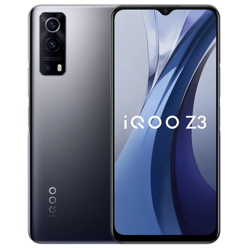 Оригинальный Vivo iqoo Z3 5G мобильный телефон 8 ГБ ОЗУ 128 ГБ 256 ГБ ROM Snapdragon 768G Octa Core Android 6.58 "Полноэкранный экран 64.0mp 4400mah ID отпечатков пальцев лица Skake Smart Cell Phone