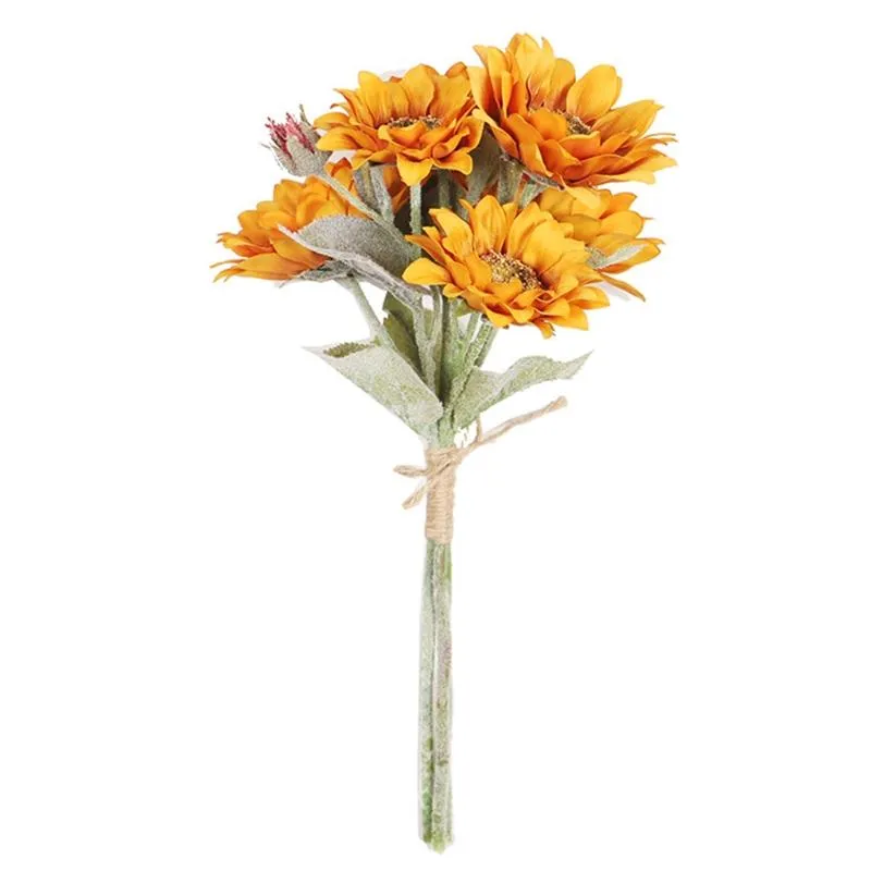 Decoratieve bloemen kransen prachtige geel zonnebloem boeket voor bruid bruiloft prachtige bloem vriendinnen verjaardag verrassend pre