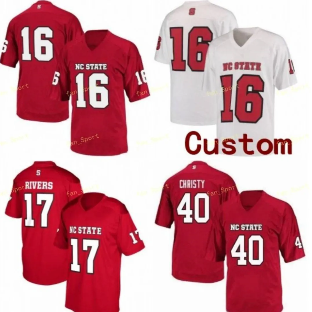 NCAA College Jerseys NC State Wolfpack 3 Emeka Emezie 5 Tabari Hines 8 Ricky Person JR 16 Bailey Hockman Custom Football Steek