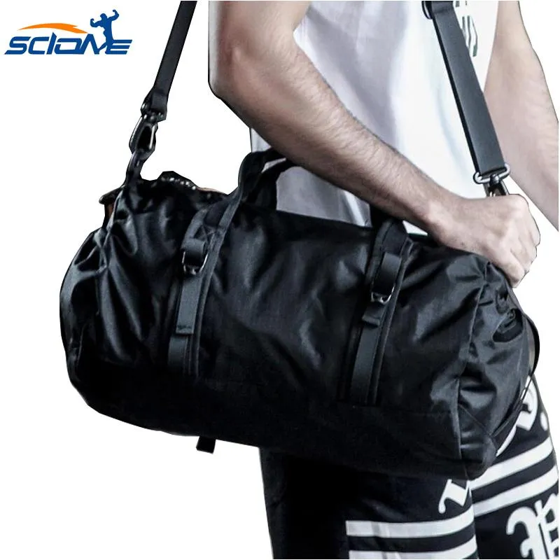 Bolsas ao ar livre Scione Men Sport Gym Canvas Bag Duffel de mão grande à prova d'água para fitness ombro portabl