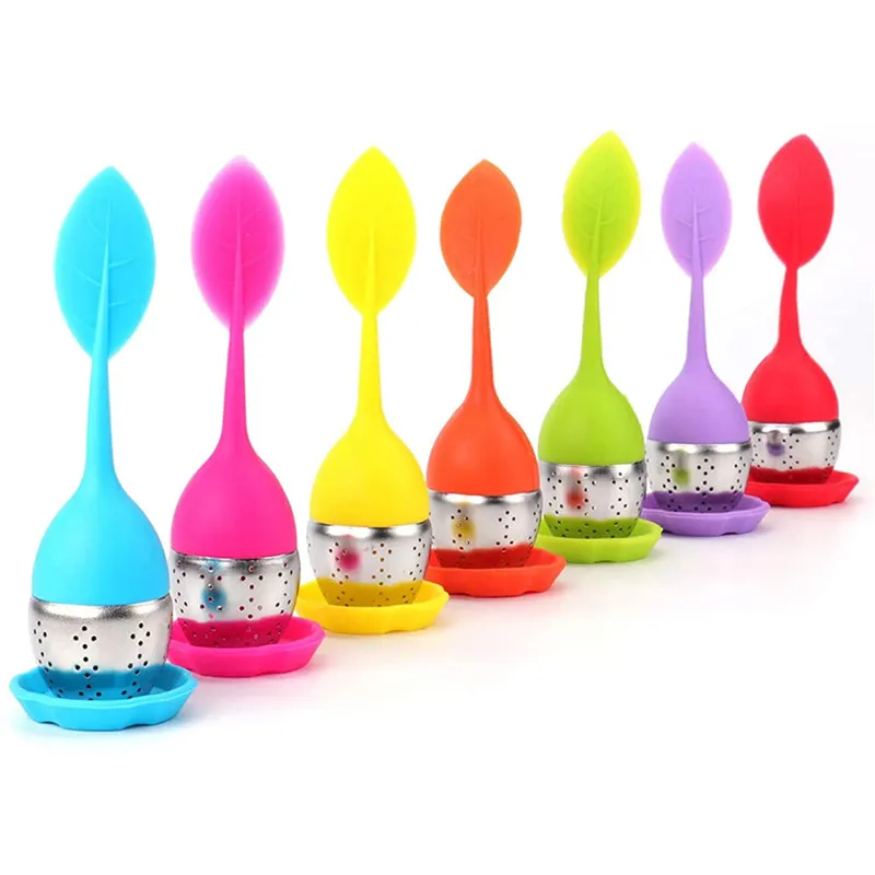 Tools Stainless Steel Tea Infuser Strainer Filter With Silicone Handle Safe Loose Leaf Teas Bags Diffuser Teaware Accessory