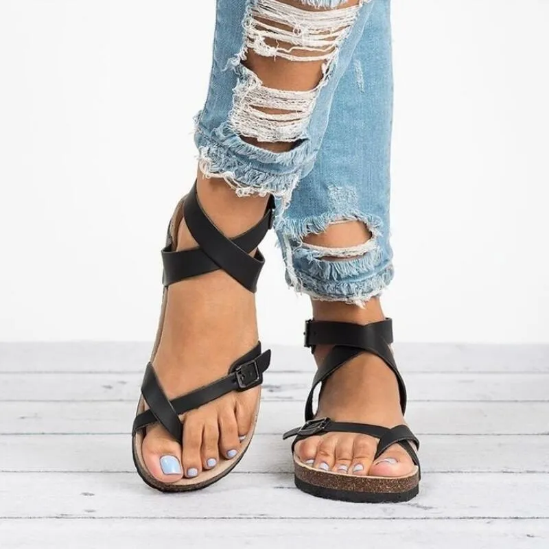 2021 Summer Shoes Women Flat Sandals For Beach Chaussures Femme Clog Plus Size 43 Casual Flip Flop