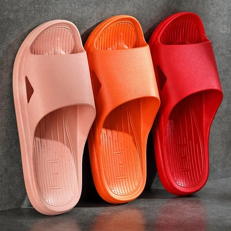 Kvinnor Anti-Slip 2024 Badrums tofflor mjuk enda komfort platt sandaler inomhus hem flip flops sommarstrand glider skor 46092 88154 17452