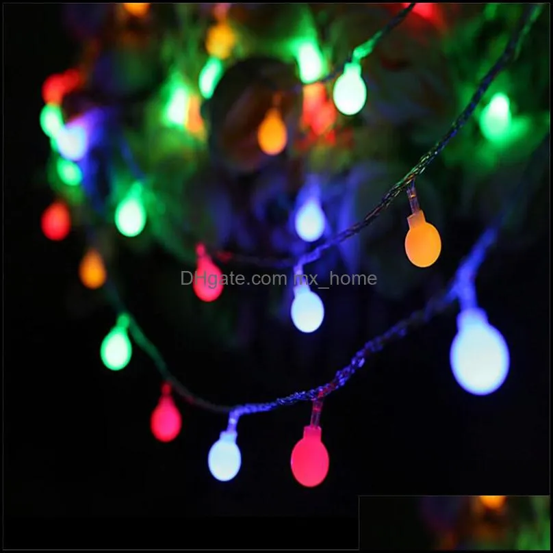 Party supplies 5M 10M 20M 30M 50M Garland Led Ball String Light Christmas Lamp Fairy Decorative Lighting For Home Bruiloft Decoration