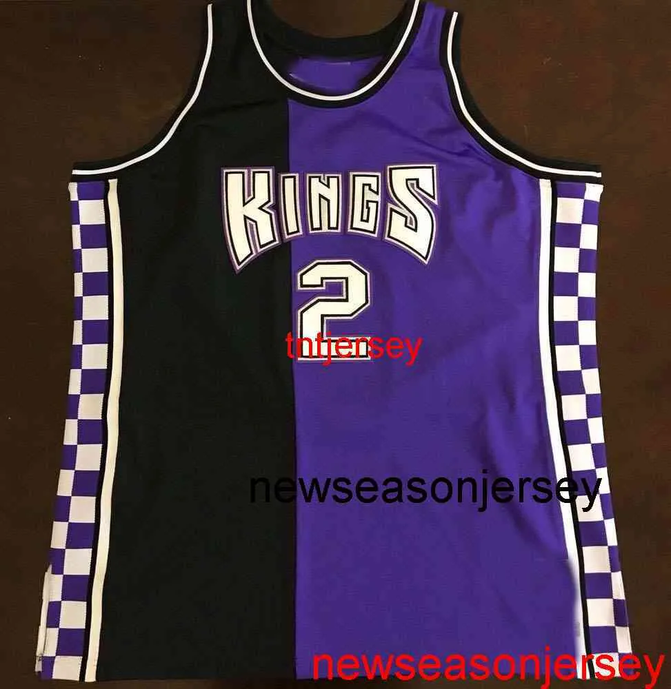 Camisa de basquete Mitch Richmond 100% costurada, masculina feminina, juvenil, com número personalizado e nome XS-6XL