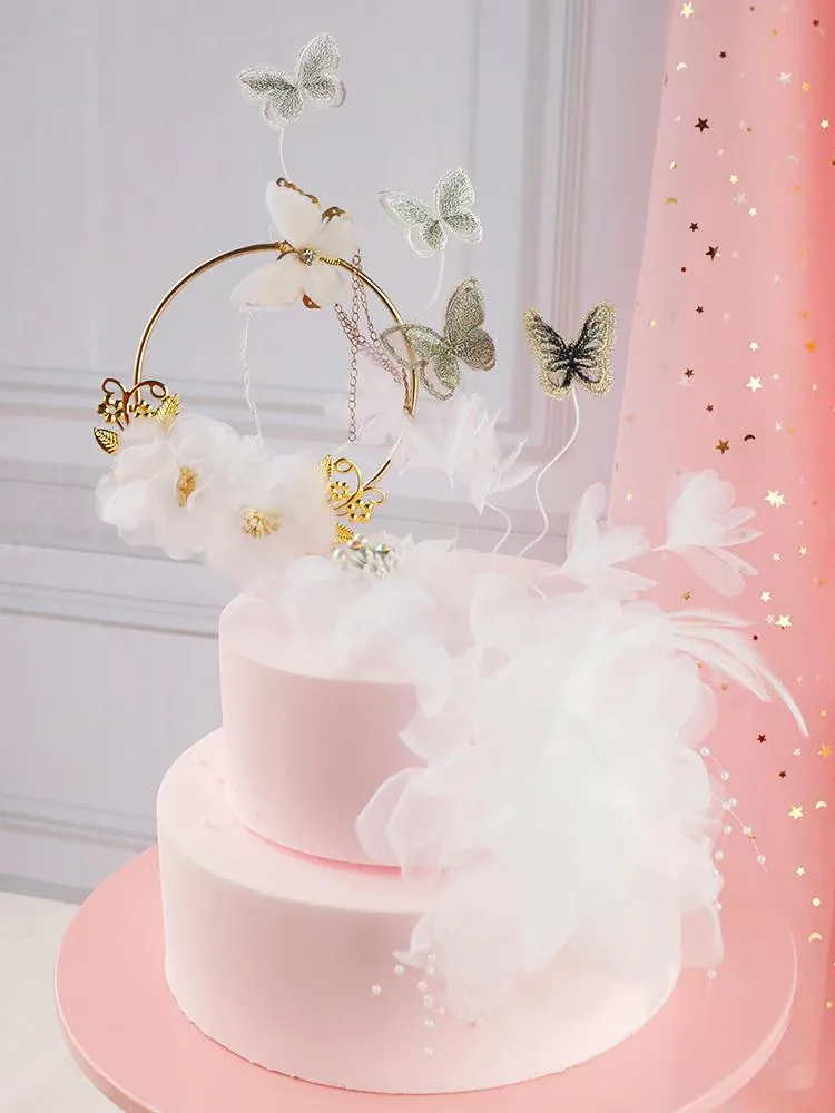 Other Festive & Party Supplies Butterfly Cake Topper Happy Birthday  Decorate Paperboard Baby Shower Handmade Painted Wedding Decoration From  Kaolaya, $9.52