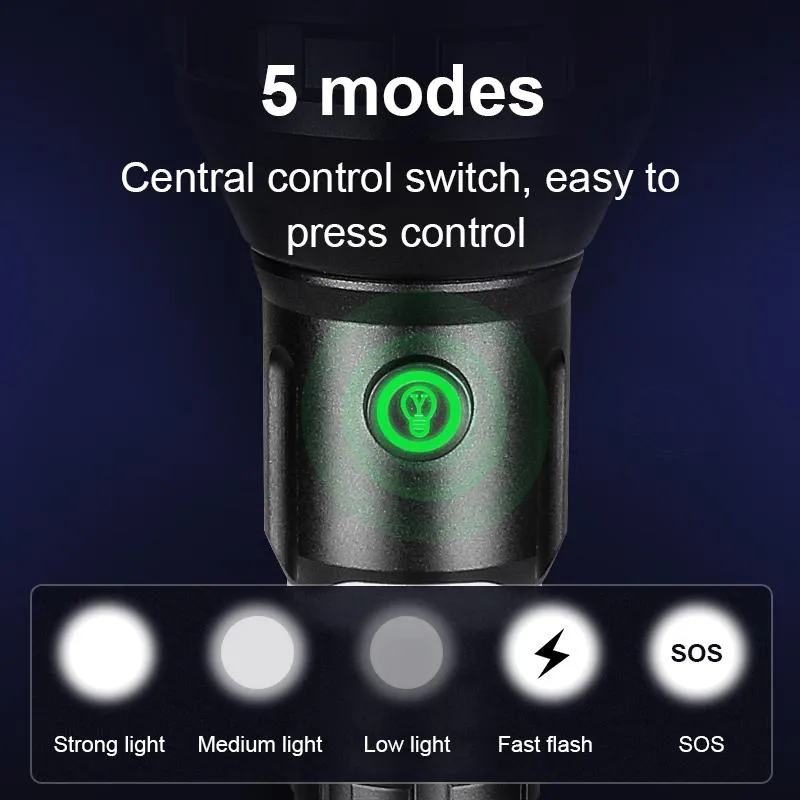 Linterna frontal LED súper potente XHP360, nueva linterna frontal recargable  XHP160 XHP90, linterna frontal de alta