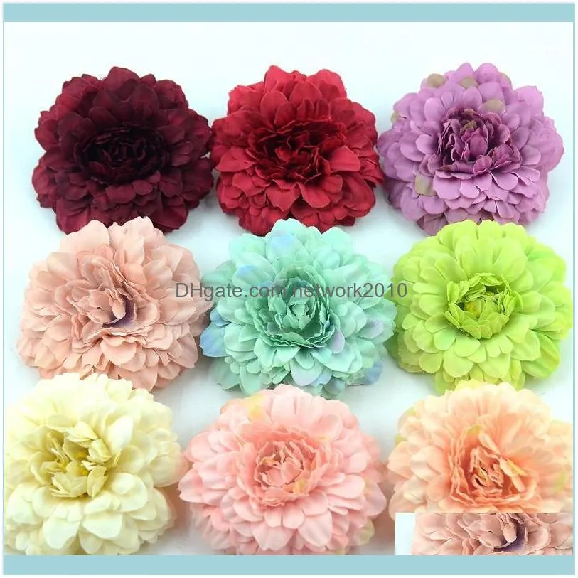 50PCS Chrysanthemum Artificial Silk Flower Head For Home Wedding Party Decoration Wreath Scrapbooking Fake Sunflower Flowers1