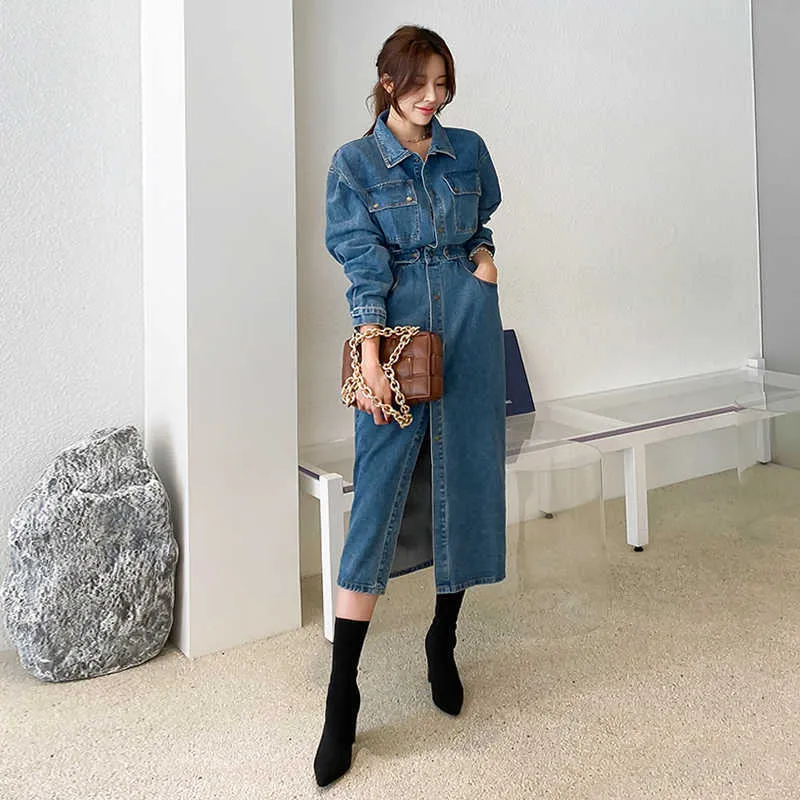 navy blue dress for baby girl Denim Lea Shirt Dress Solid Blue main image 0