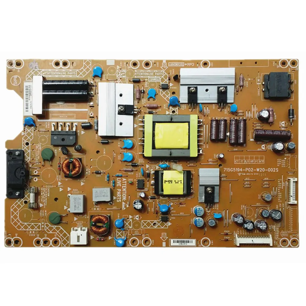 テスト済み使用済みオリジナルLCDモニター電源TV PCBユニットボード715G5194-P02-W20-002S 6または4チップ