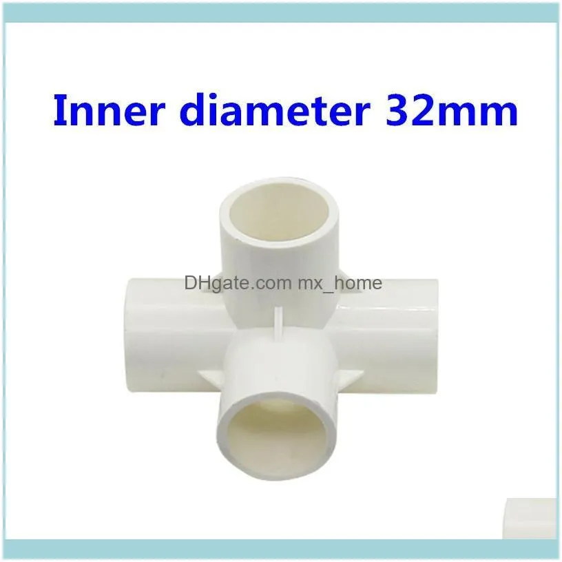 Garden Water Supply System 25mm Stereoscopic Cross PVC Connector Agriculture Greenhouse Irrigation Fish Tank Aquarium Supplies Watering