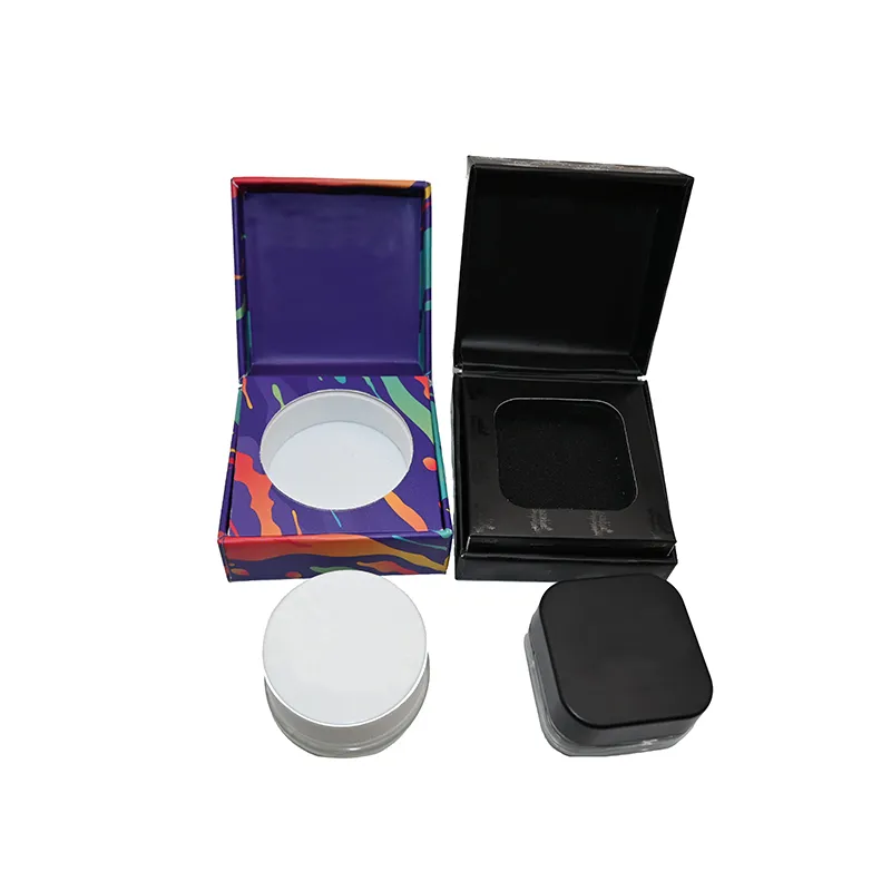 Custom Concentrate Glass Container Box Pakcage Magnetic Flip Förpackning Boxar för 5 ml 6 ml Dab Jar