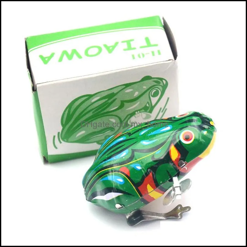 Classic Mini Wind-up Toy Frog Clockwork Kids Baby Lovely Colorful Fun Newborn Kids Early Educational Spring Children Baby Toys