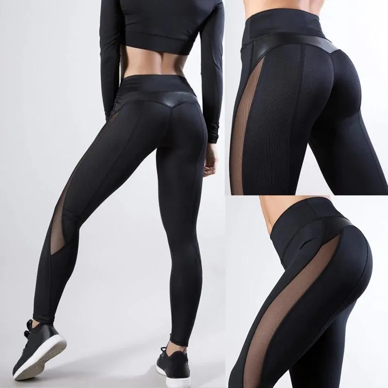  Lace Patchwork Leggings for Women See Through Yoga
